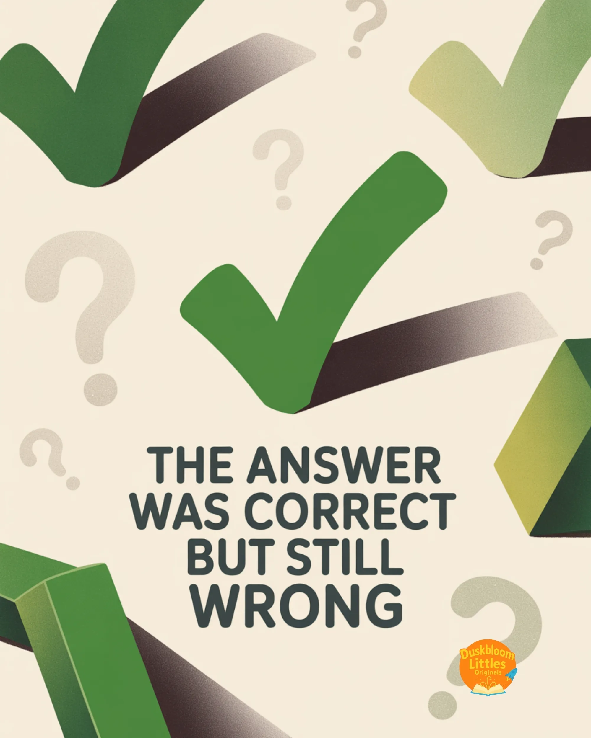 The Answer Was Correct but Still Wrong
